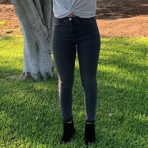 Dark Grey High Waist Skinny Jeans- H&M